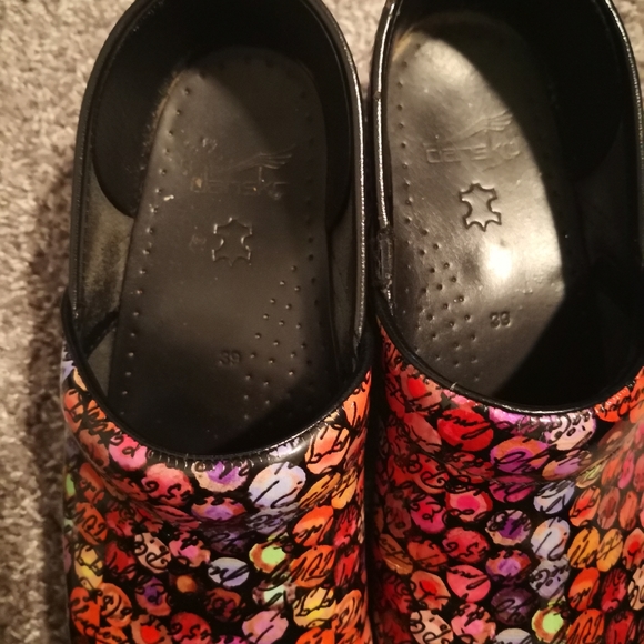 Rainbow Polka Dot Dansko Clogs - Picture 3 of 5